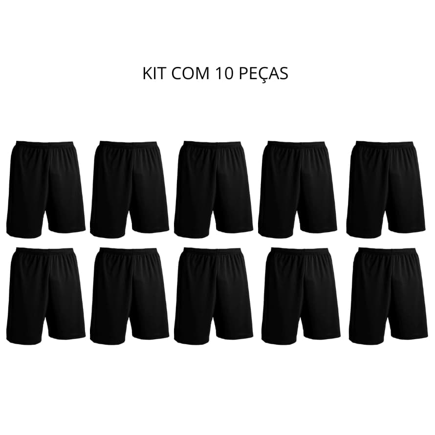 KIT 10 BERMUDAS calção para academia futebol caminhada ginastica corrida lazer