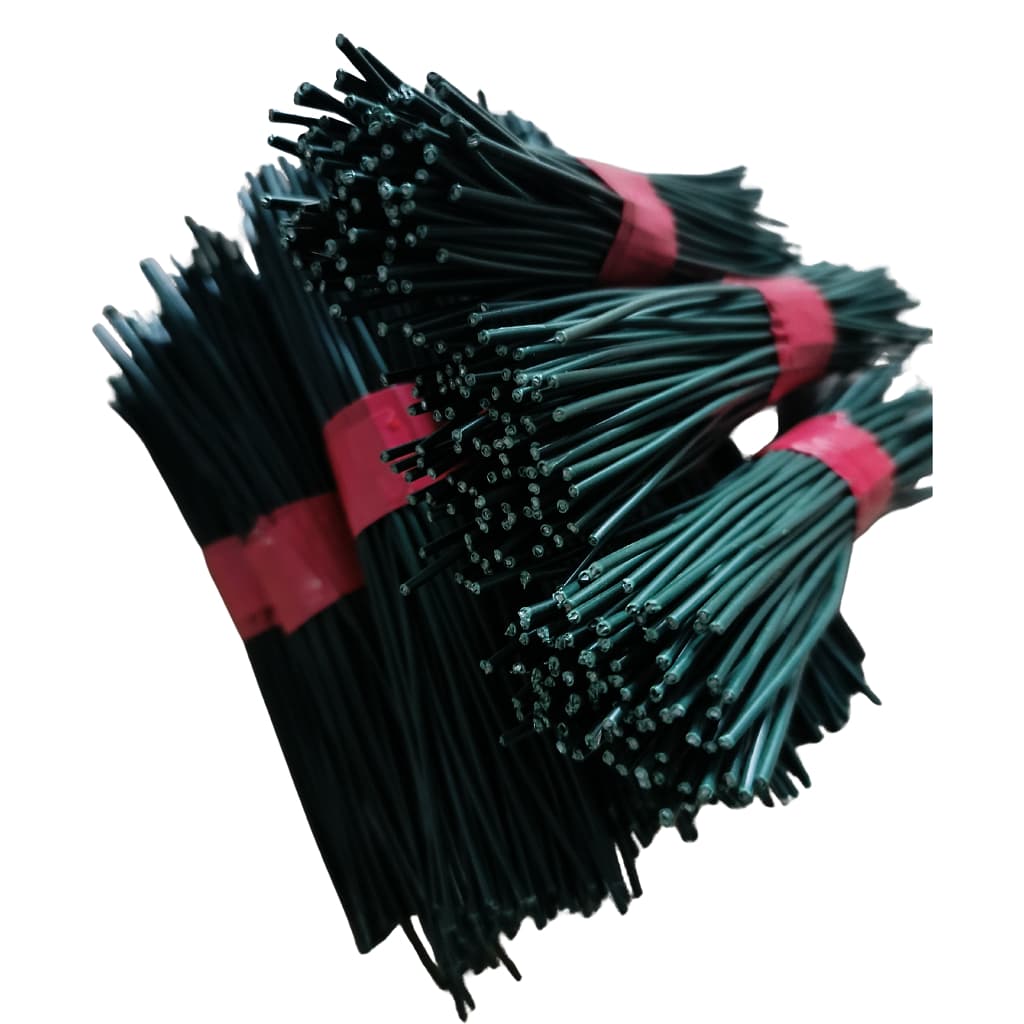 Amarrilhos Fechos de Arame Plastificado Verde - 12 cm - 100 unidades lacre de sacos em geral