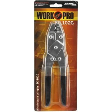 Alicate de Crimpar SC-102G Work Pro | Terminal RG59 / RG62 / RG8 / Oval – Profissional