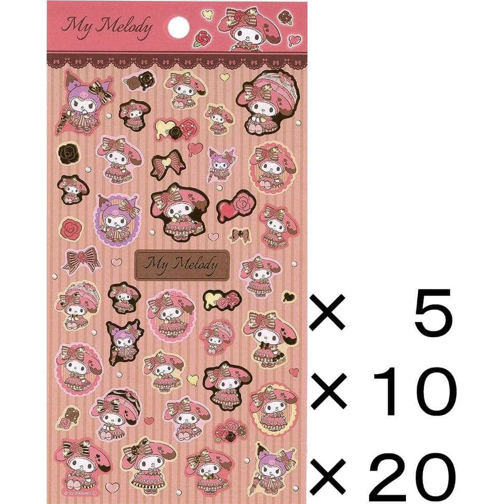 【Direct from Japan】Sanrio  My Melody (Chocolate Lolita 2) Pet Sticker Seal Decorative Scrapbooking Supplies Stationery - Bulk purchase (×5, ×10, ×20)