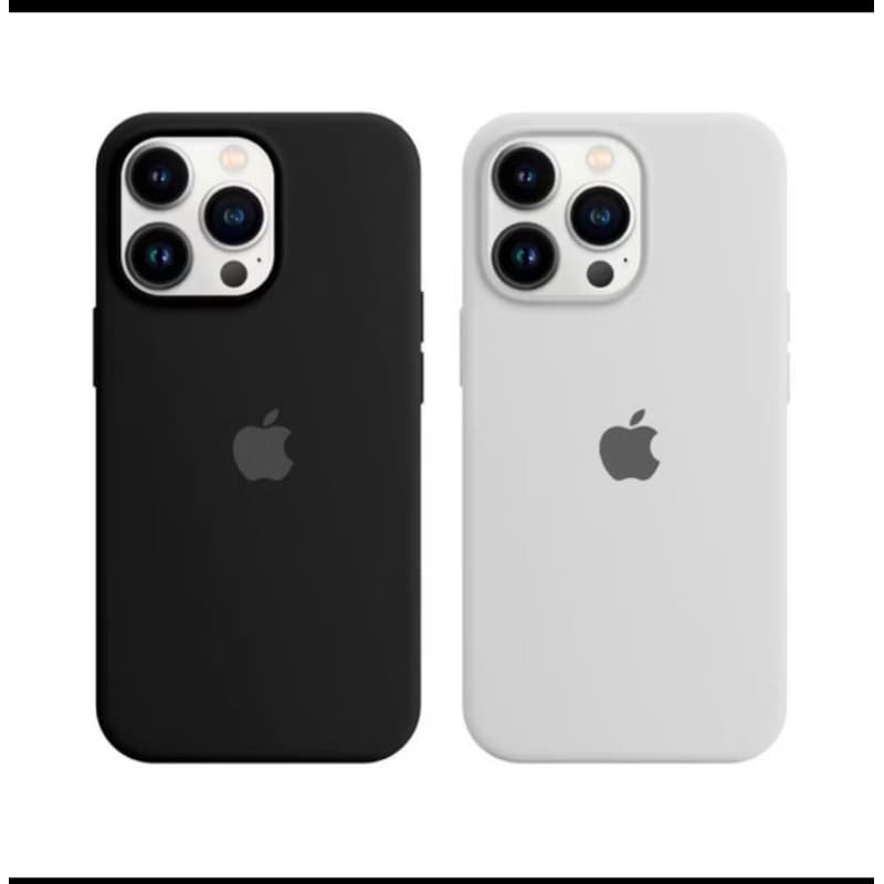 Kit 2unidades Case com aveludado Para iPhone Nas Cores Mais Vendidas ( Preto / Branco ) 7/8plus XR 11 12 13 14 15