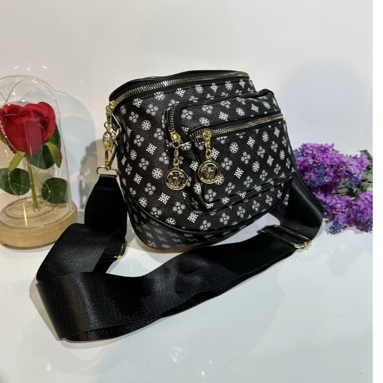 Bolsa Feminina Transversal Tipo Pochete Estampada Luxo Com Zíper Duplo Moderna Blogueira#G-1255#