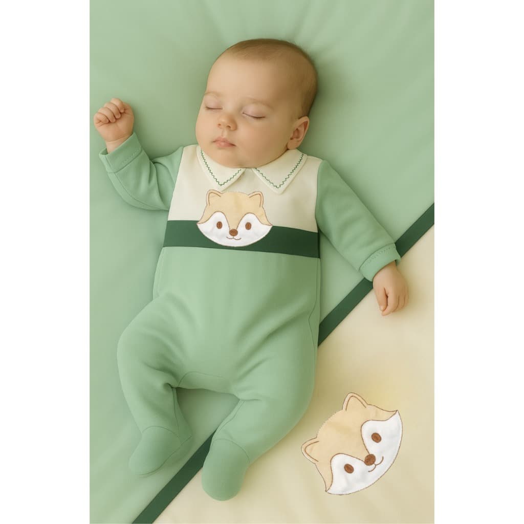 Saída Maternidade Menino Raposinha 3 peças Roupas de Bebê