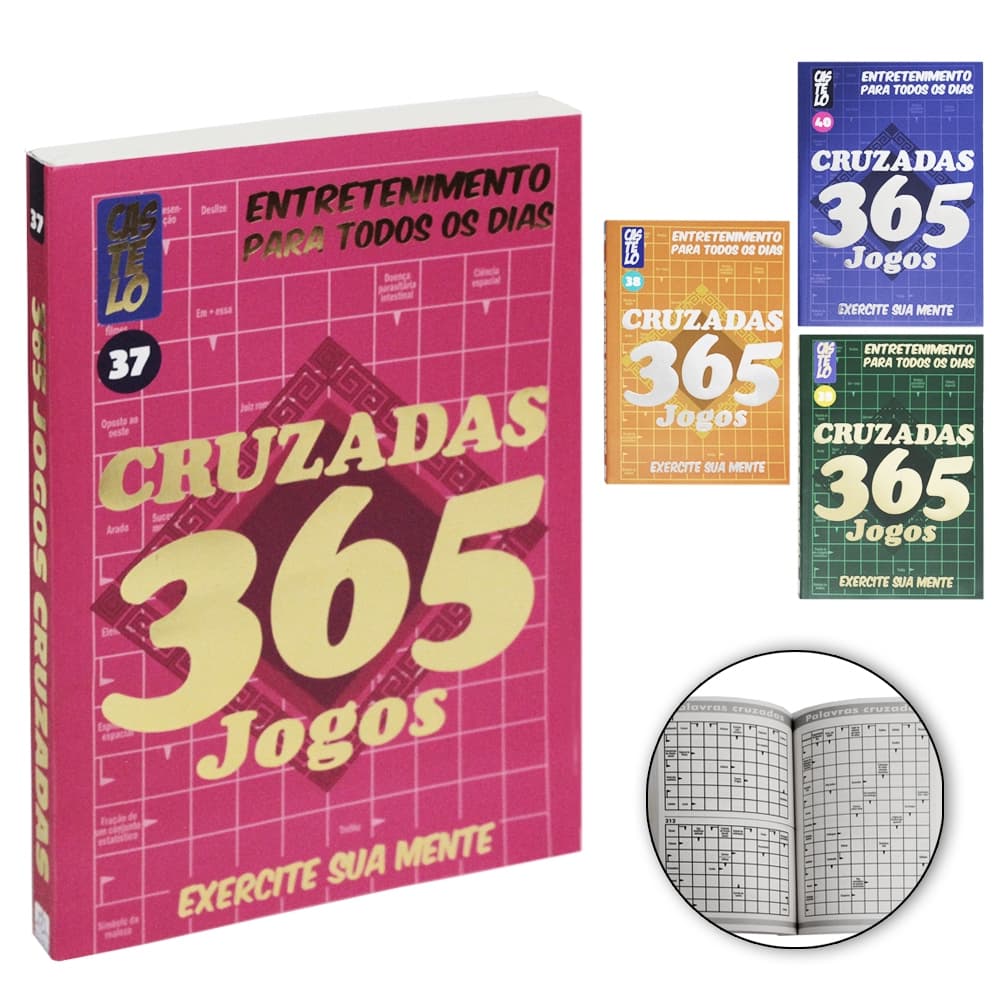 LIVRO PALAVRAS CRUZADAS 365 JOGOS Código 4342608