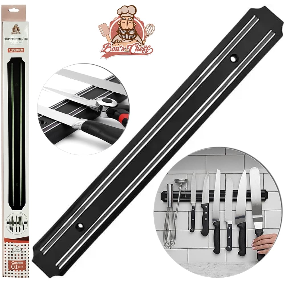 BARRA MAGNETICA IMA PARA FACAS E FERRAMENTAS 50CM BONS CHEFF Código 2530708