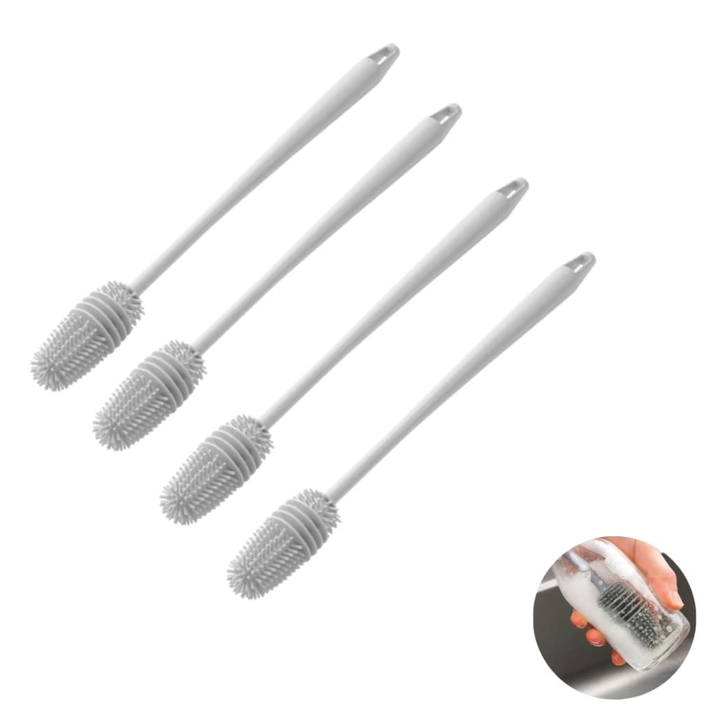 Escova de Limpeza p/ Garrafas e Mamadeiras – Higiene Profunda Praticidade e Durabilidade! kits 2 3 4