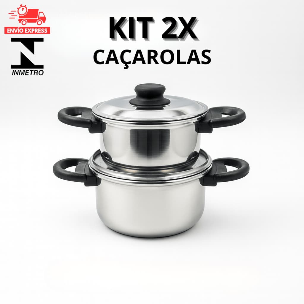 Kit Caçarolas Polidas 14 e 16 – Panelas em Alumínio Resistentes