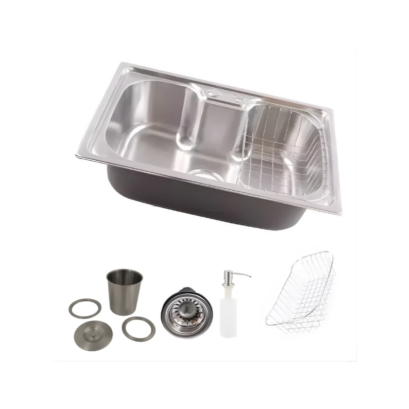 Kit Cuba Gourmet Aço Inox 50x40 + Lixeira 5l Inox Homefy
