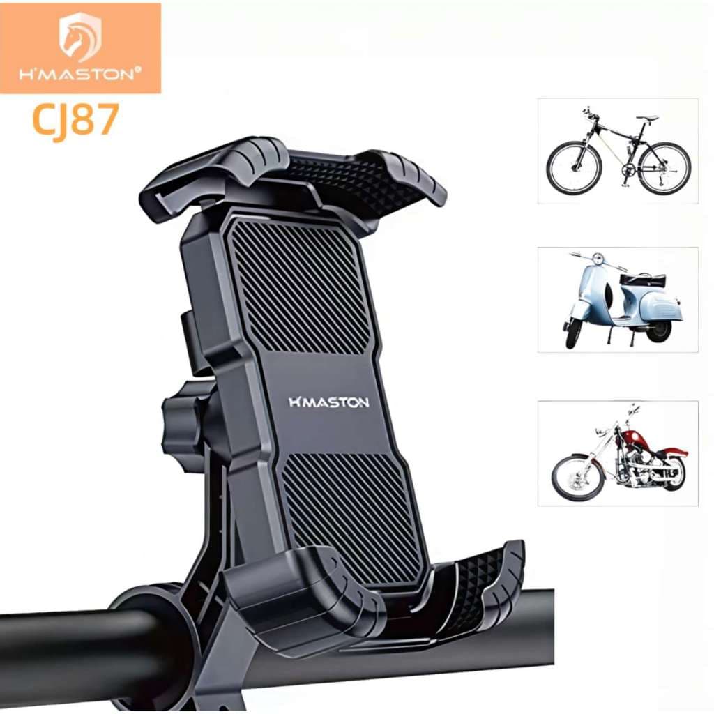 Suporte de Celular para Moto Bicicleta e Motocicleta Ajustável 360° Robusto e à Prova de Impacto