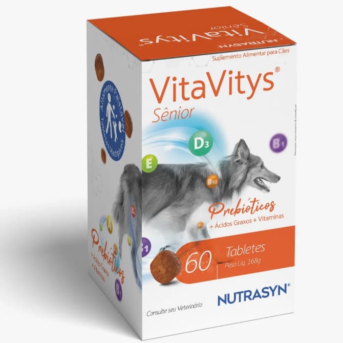 Multivitamínico para cães idosos - VITAVITYS - Suplemento vitamínico - Mais saúde para seu cachorro