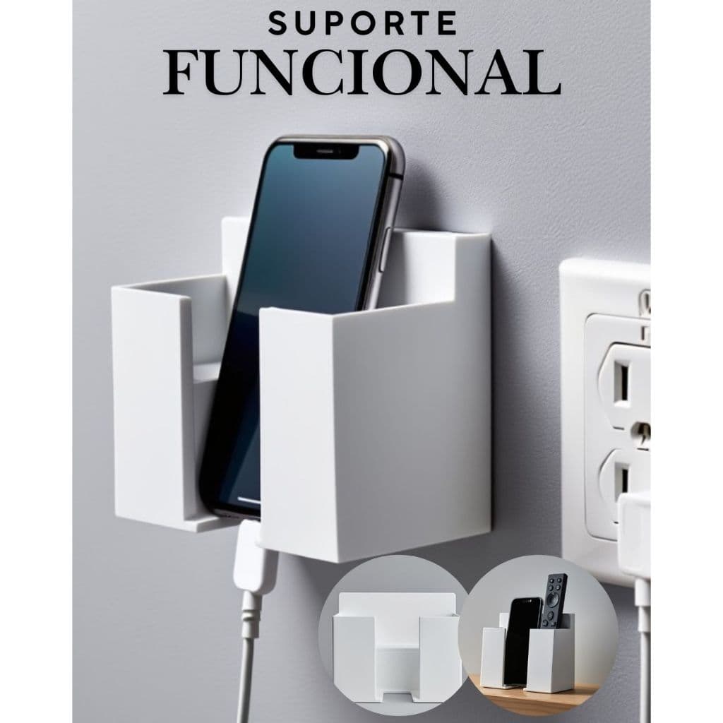 KIT 1/2/5 Suporte De Parede Multifuncional Armazenamento Para Celulares e Controles PROMOÇÃO BLACK