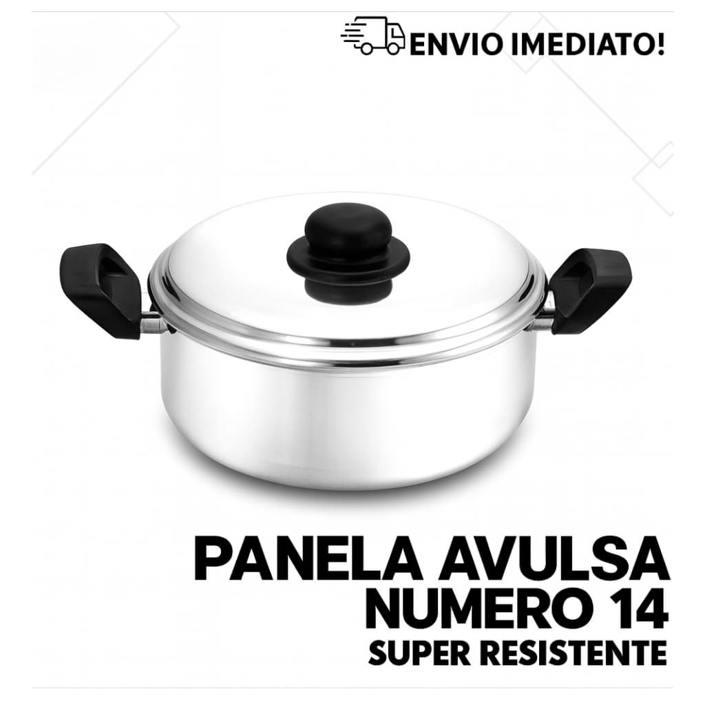 Panela Caçarola Alumínio Número 14 – Alta Durabilidade e Aquecimento Rápido