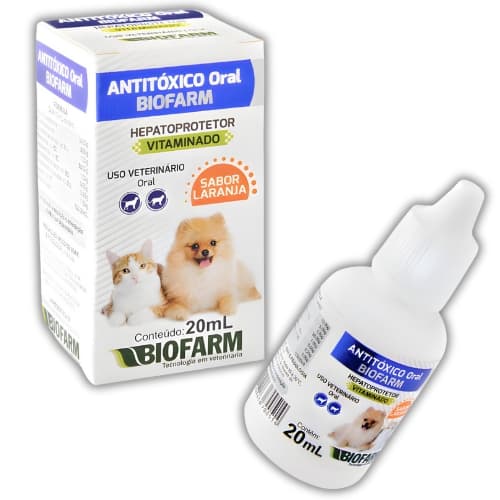 Biofarm Antitóxico – Solução 20mL de Uso Veterinário Para Controle de Intoxicações em Pets