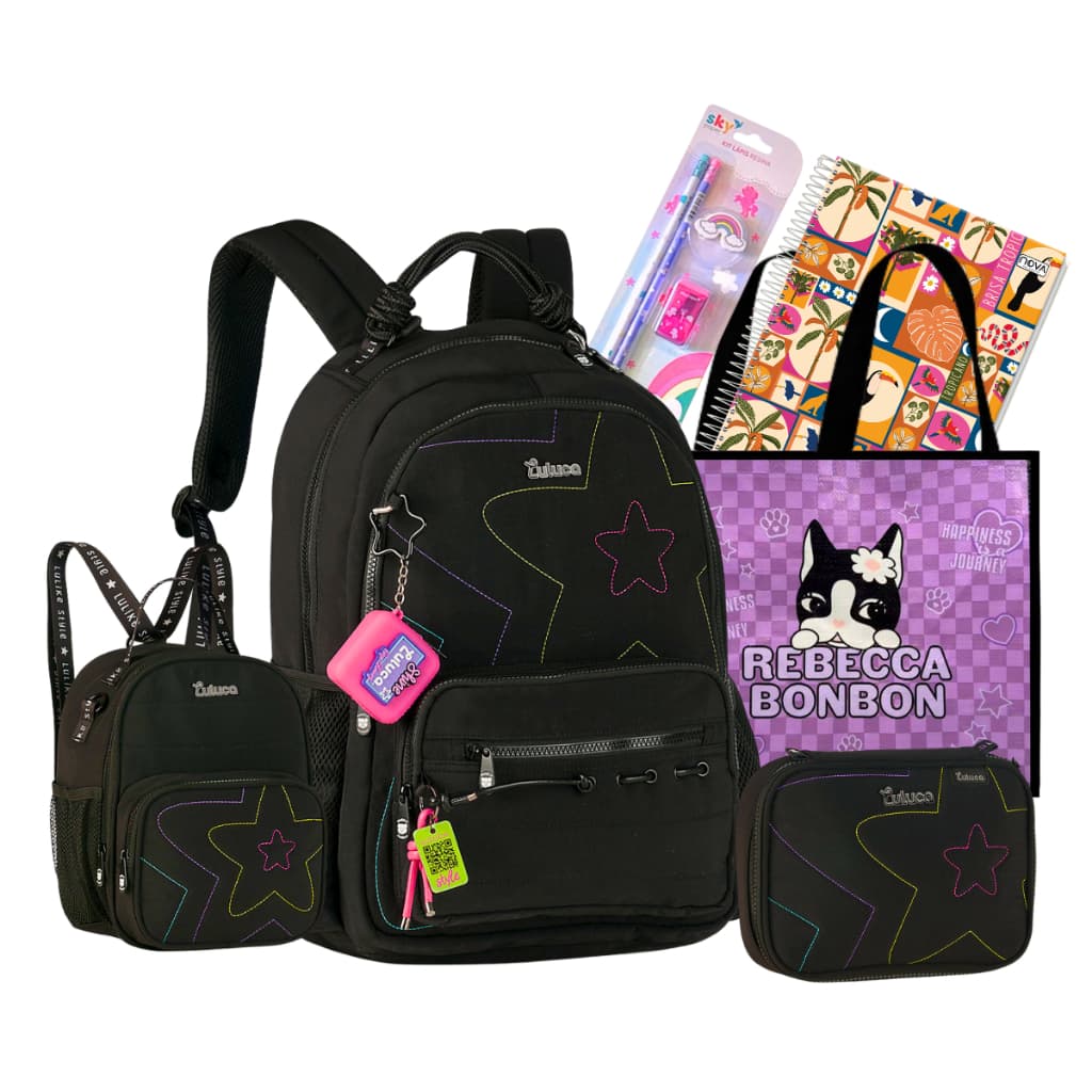 Kit Mochila Escolar Costas Luluca Original 2026