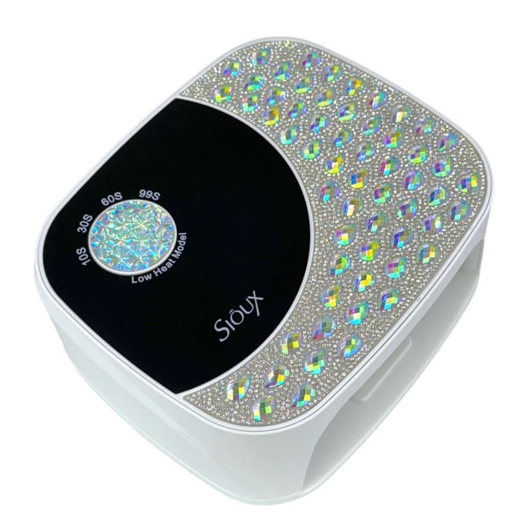 Cabine LED UV Sioux Bivolt com Timer Luxo Pedrarias Holográficas para Unha em Gel