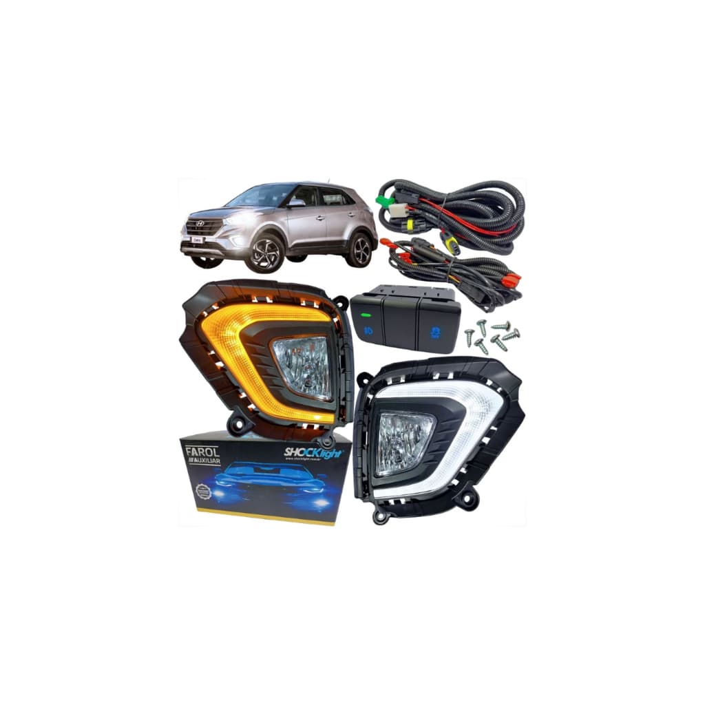 Kit Milha Creta 2020 À 2023 Preto Com Drl Seta Bt Mod Orig