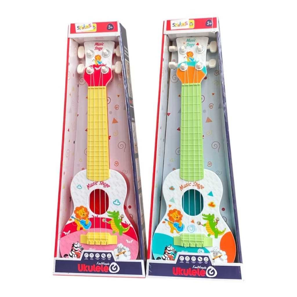 Brinquedo Musical Guitarra Violâo Infantil +3 Anos 4 Corda Educativo Para Criança