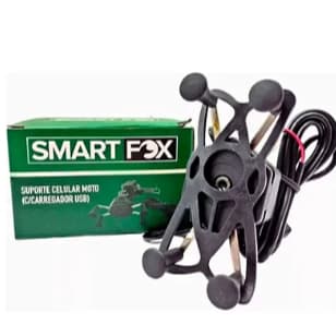 SUPORTE CELULAR MOTO COM CARREGADOR PARA MOTO SMARTFOX