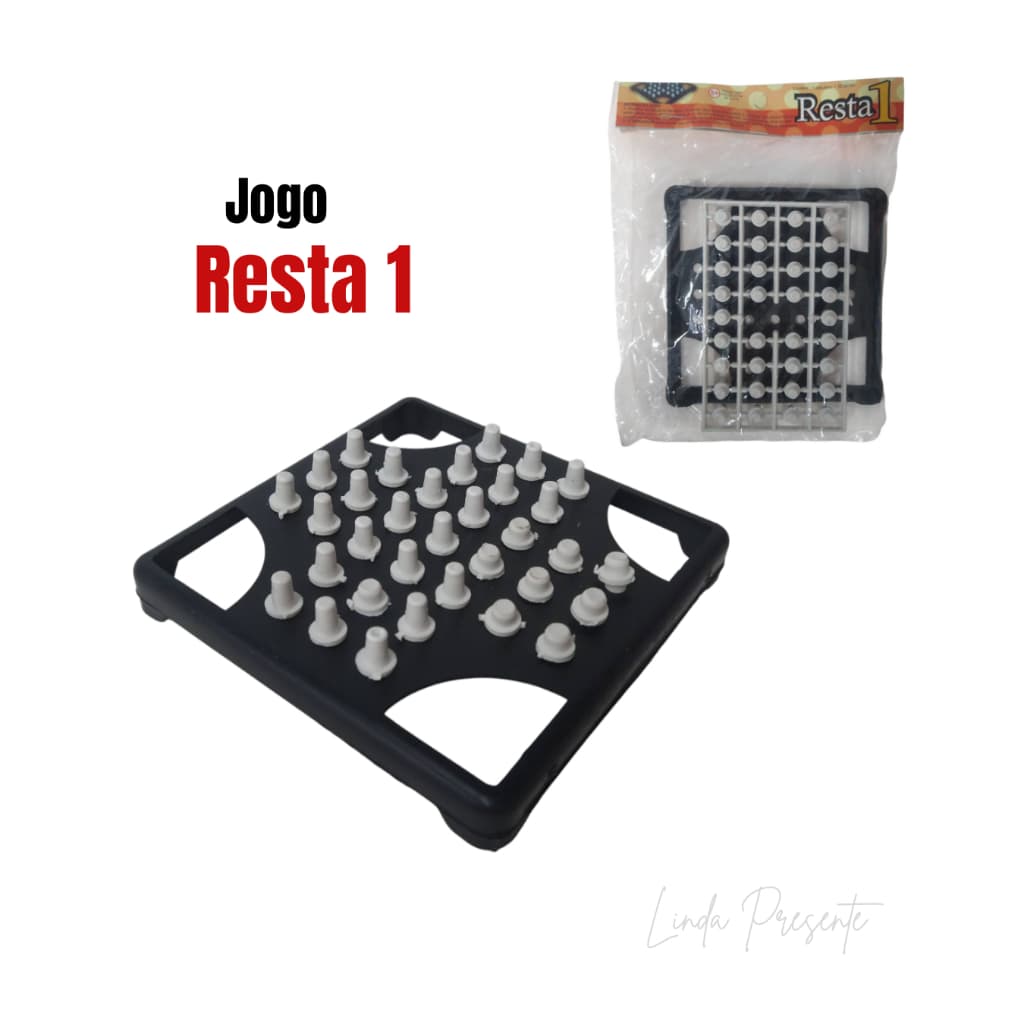 Jogo Resta 1 De Plástico 1 Tabuleiro + 32 Pinos Lembrancinha Prenda