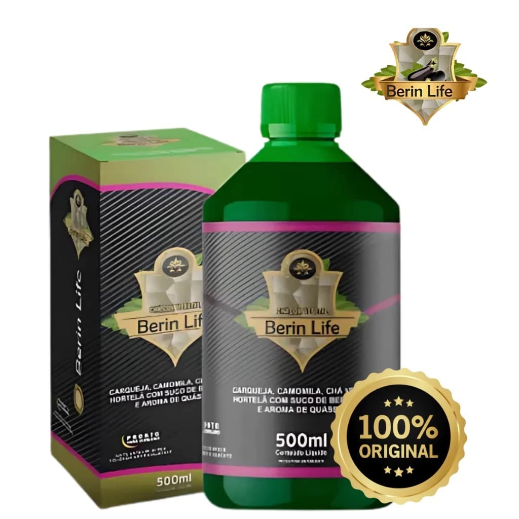 Suco de Berinjela Berin Life 500ml - Produto Original e 100% Natural e Concentrado