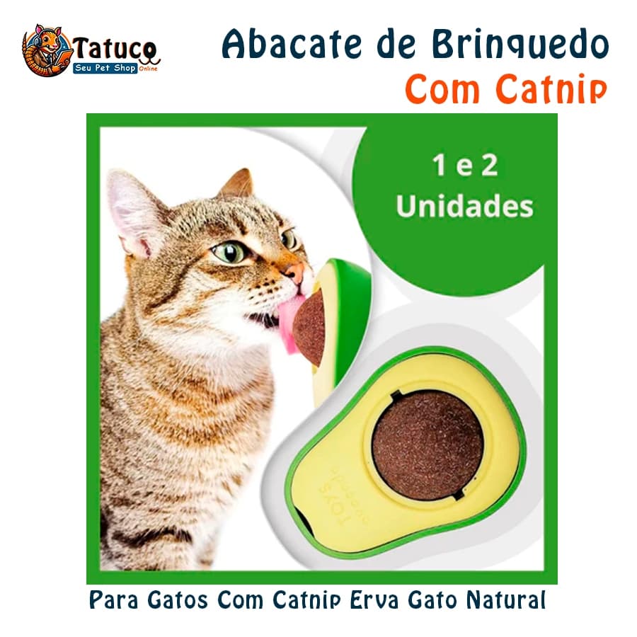 Abacate De Brinquedo Para Gatos Com Catnip Erva Gato Natural