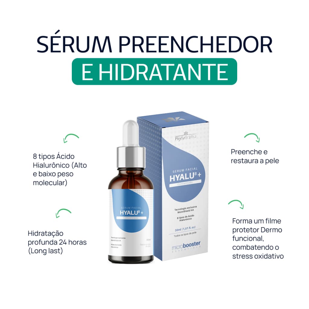 Sérum Preenchedor Com 8 Tipos De Ácido Hialurônico - Microagulhamento 30ml