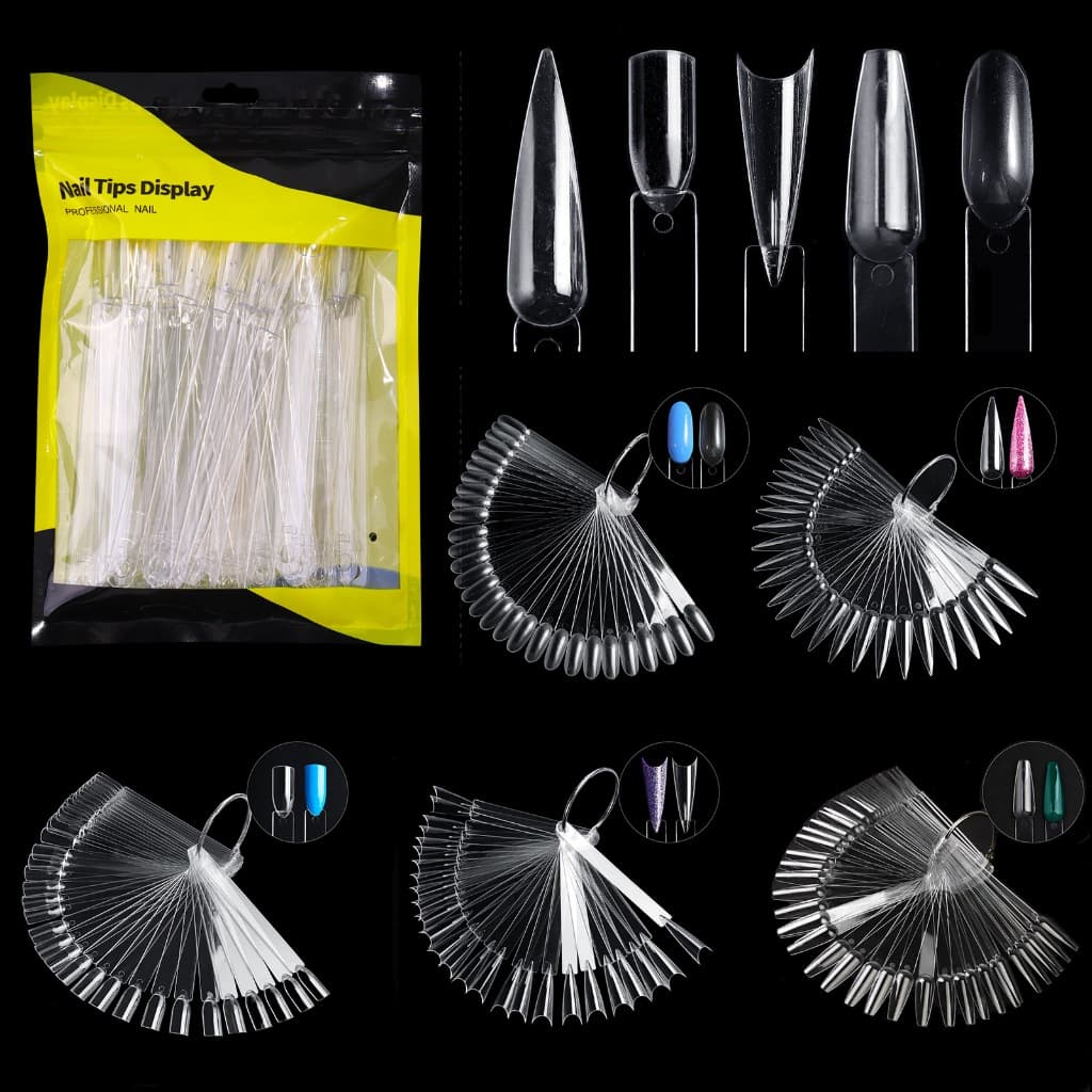 50 Leques Para Demostracao De Esmalte Cores Mostruario Com Argola Para Pendurar