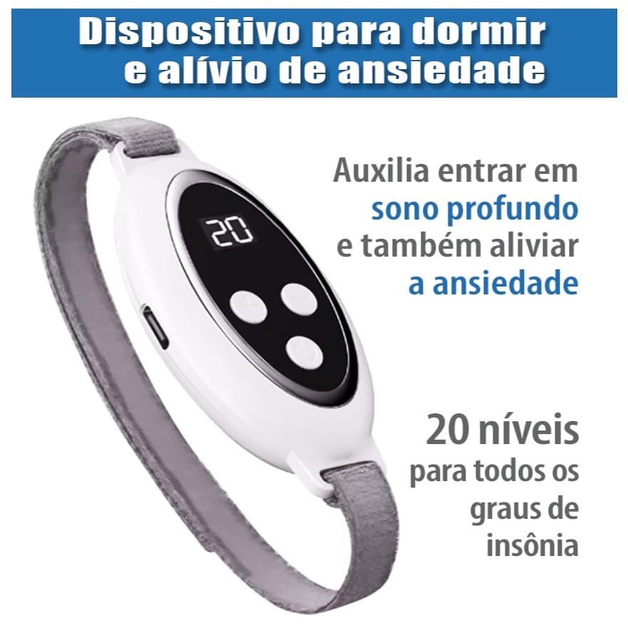 Aparelho Contra Insônia Ansiedade Dormir Ou Relaxar Micropulsos EMS