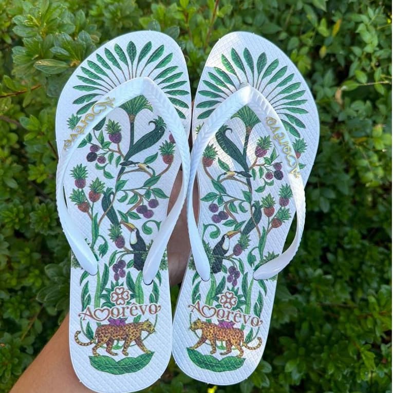 Chinelo Estampado Feminino Amorevo Macio, Leve e Confortável Estilo e Praticidade do 33 ao 44