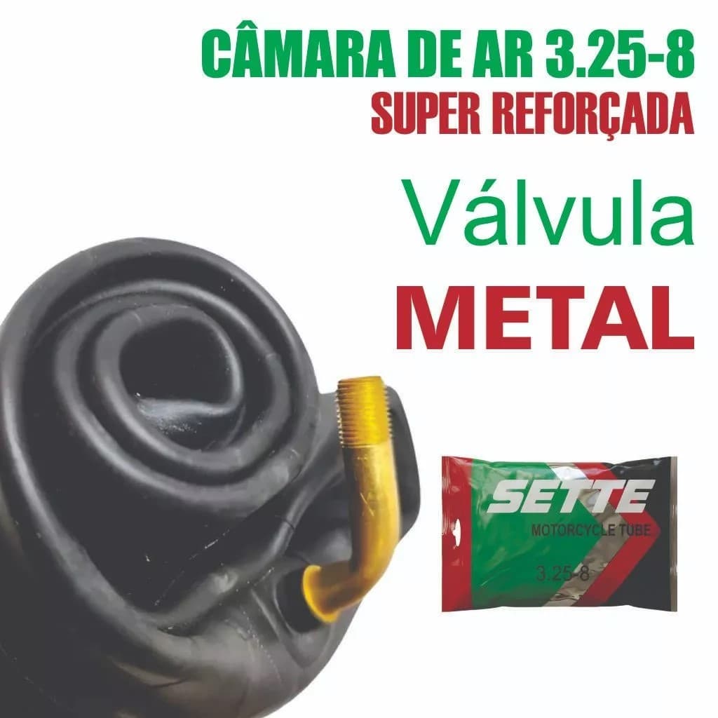 Pneu 2 lonas +câmara de ar Sette para carrinho de mão.