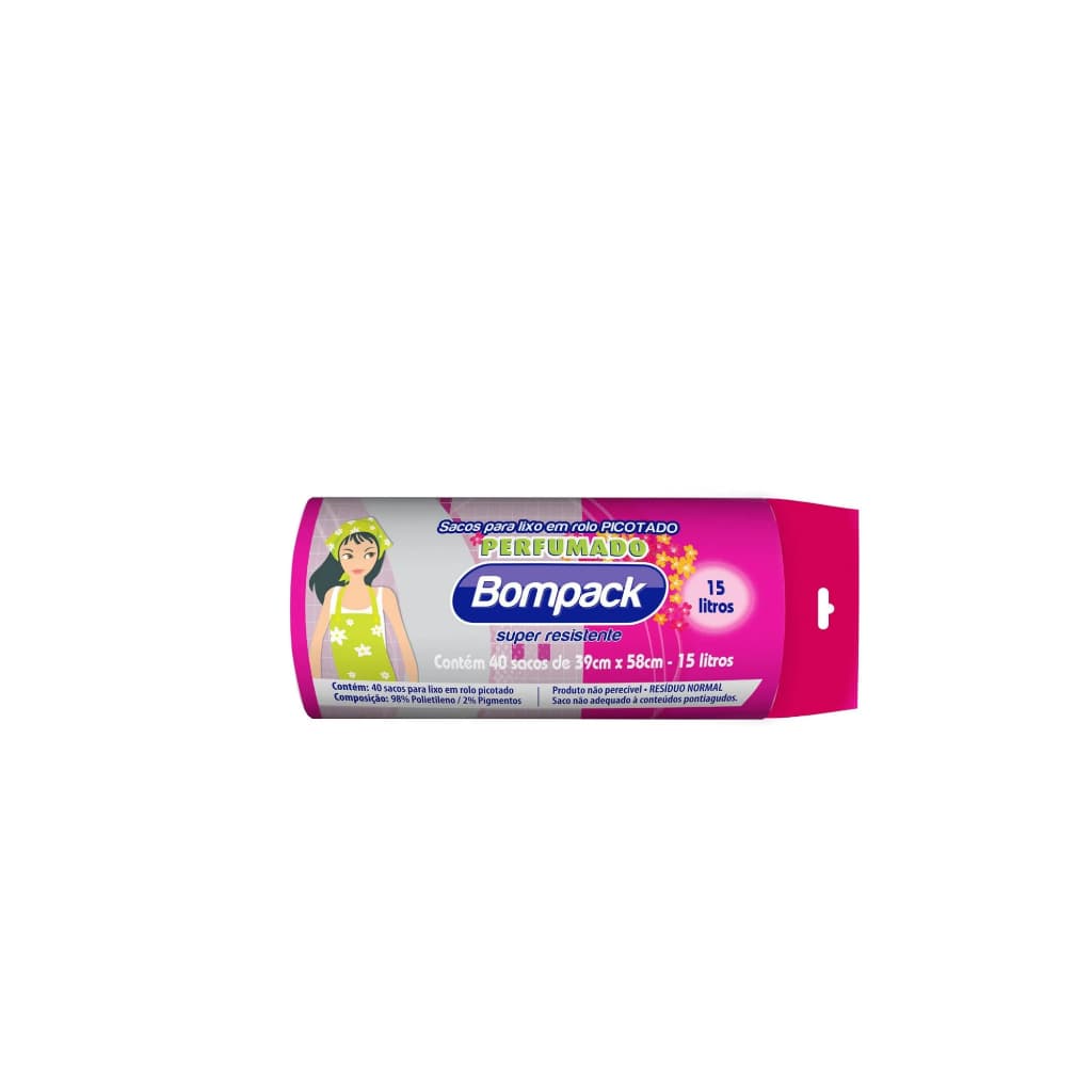 Saco De Lixo Perfumado 15 Litros Antiodores Cozinha Banheiro