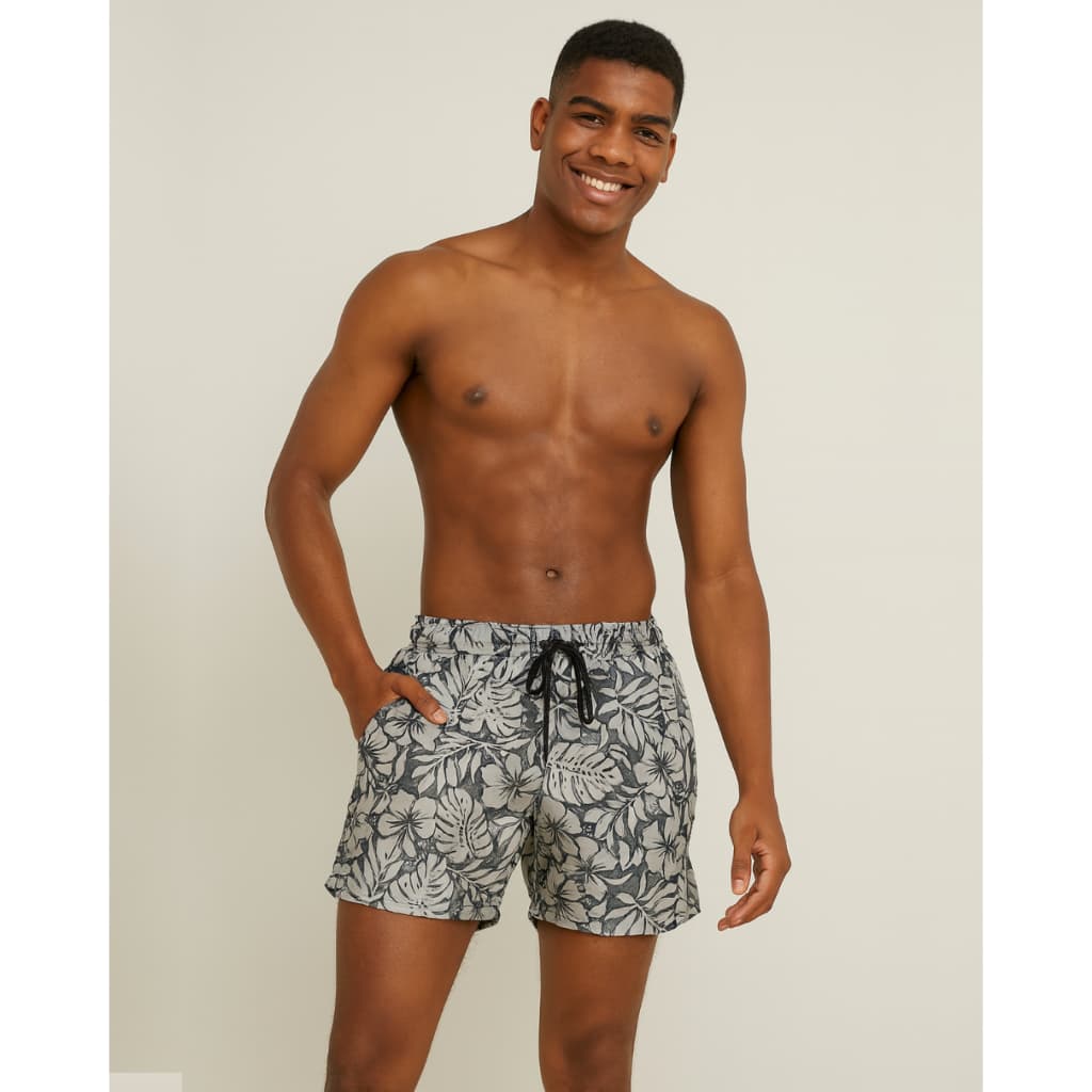 Short Masculino Tactel Estampado Mauricinho Bermuda Praia Verão Secagem Rápida