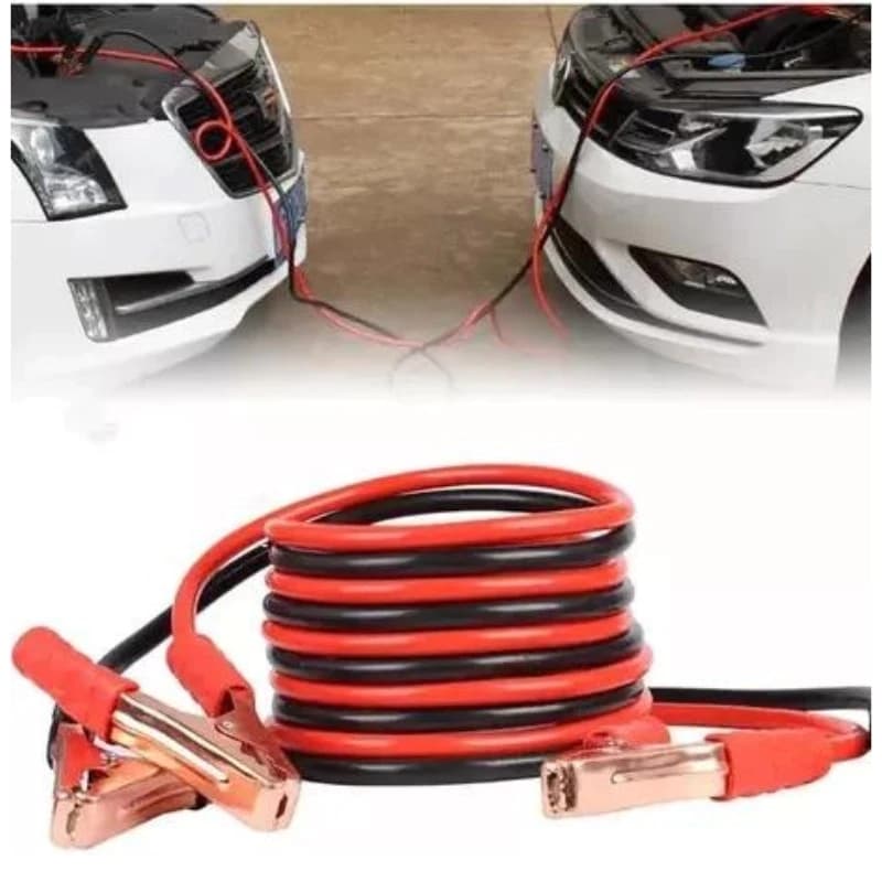Kit 2 Cabos Para Recarga de Bateria Automotiva 600 AMP 2,5 Metros Recarga de Bateria Carros