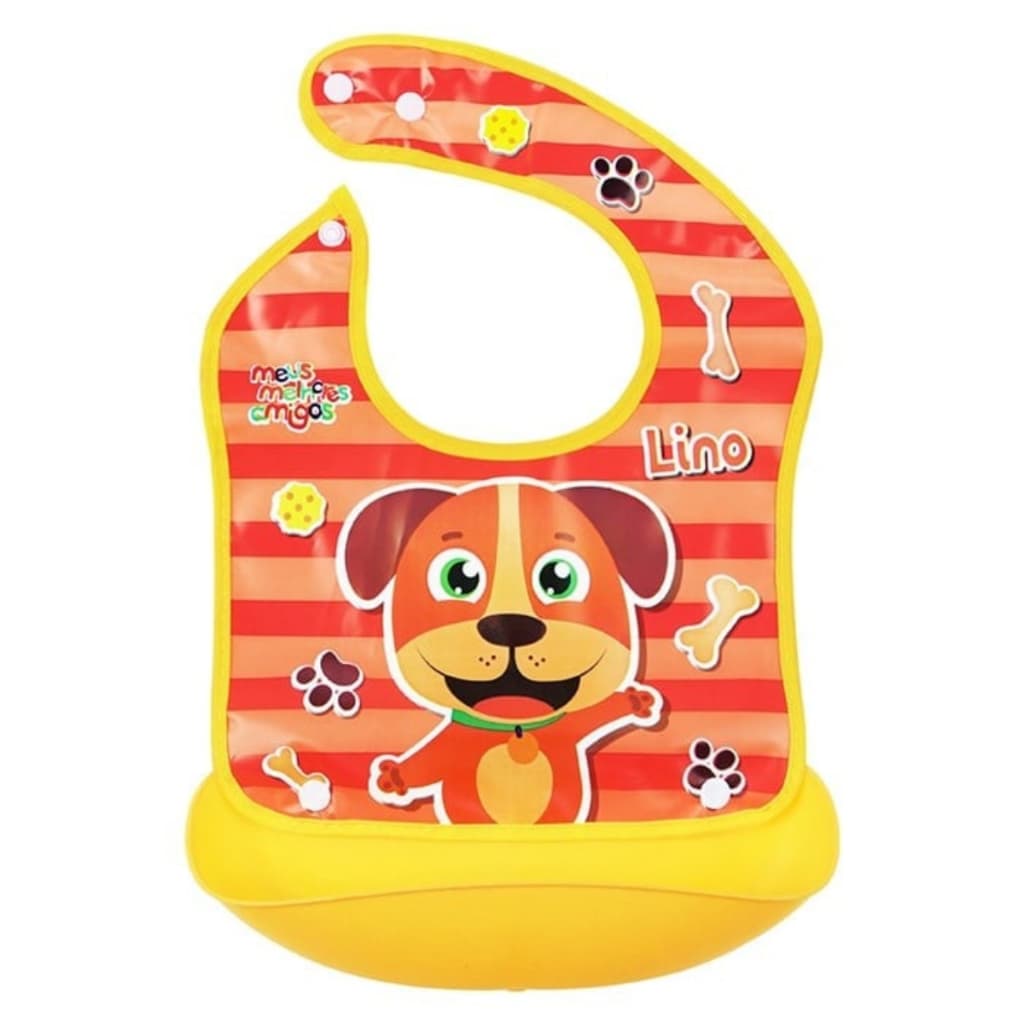 Babador Para Bebe Pega Cata Migalhas Impermeável Infantil Cachorro Introdução Alimentar