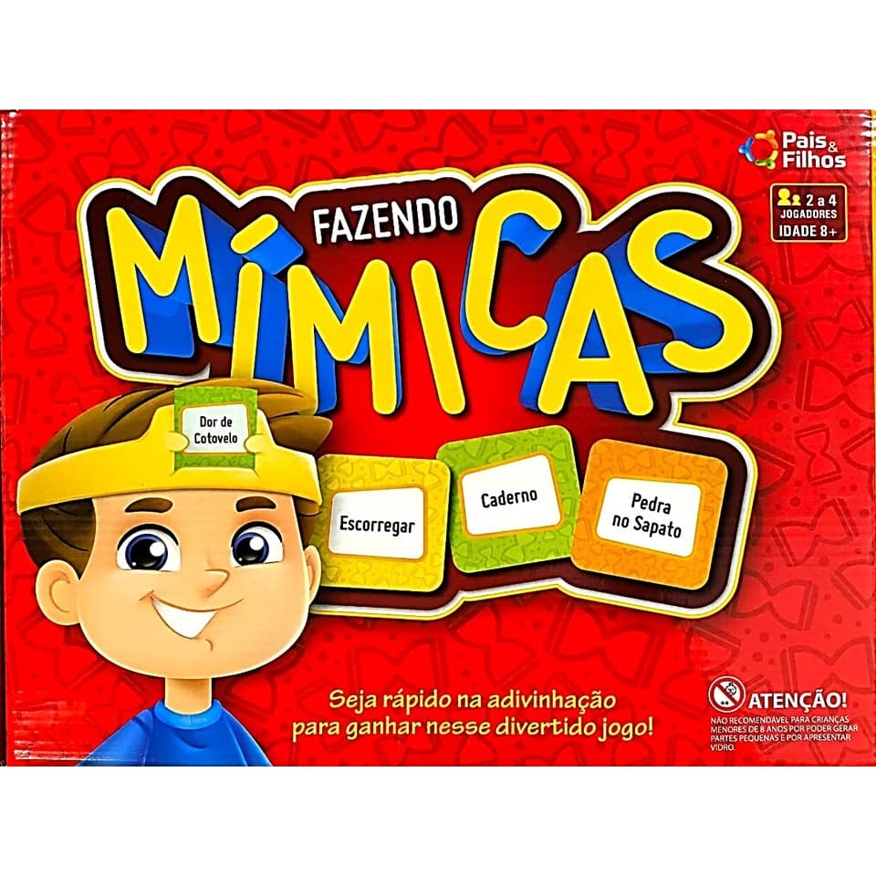 Super Jogo FAZENDO MIMICAS Jogo Infantil Diversão Adivinhação Pais & Filhos Original Ref 0987