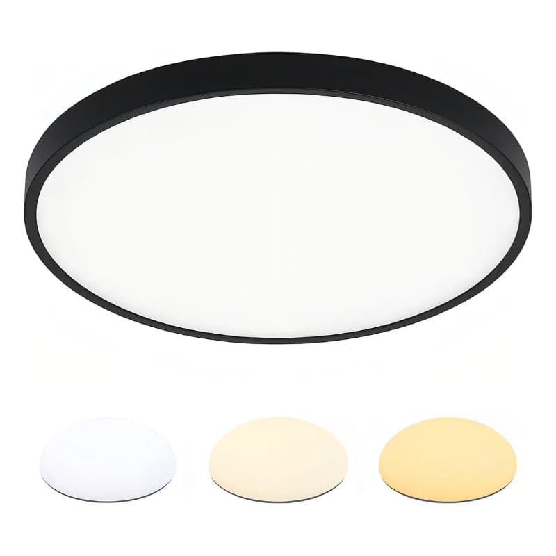 Luminaria De Led Plafon Bivolt Potencia 20w Redonda 3 Cores Teto 28cm 127/220v