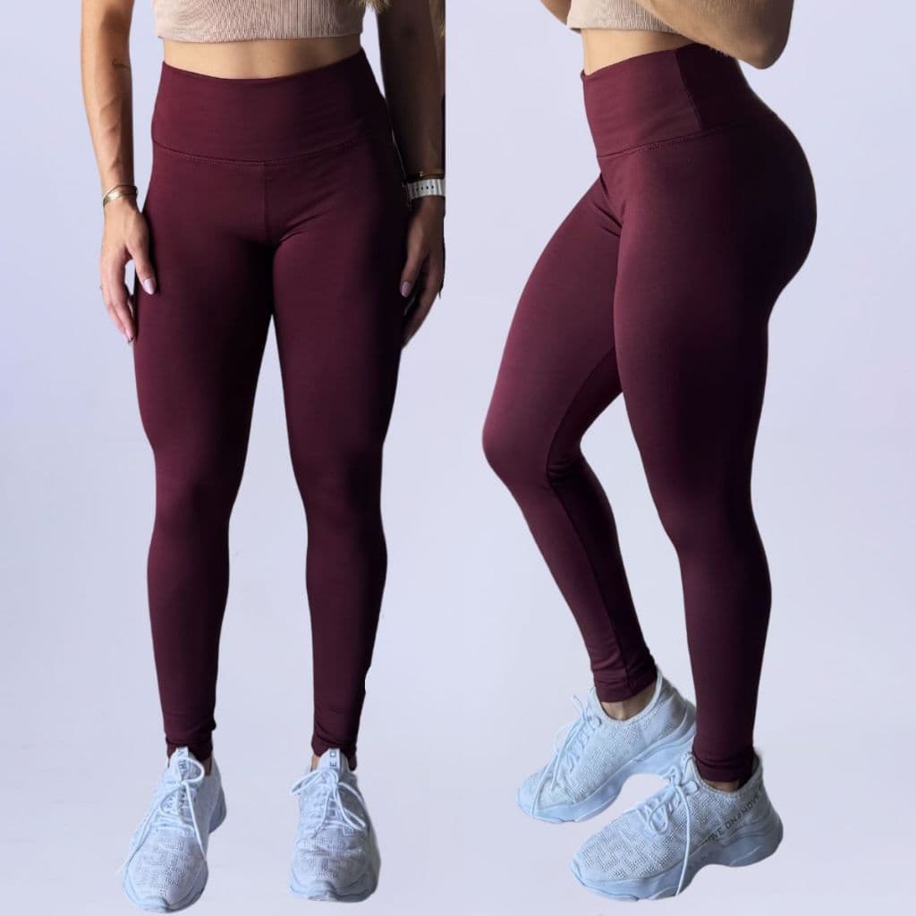 Calça Legging Cintura Alta Zero Transparência Para Treino Academia Confortável Tecido Premium Basic Corrida Crossfit