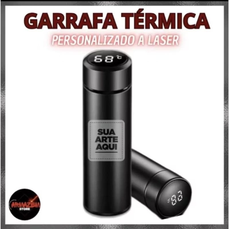 kit 4 garrafas térmicas personalizadas nomes diferentes - 478ML