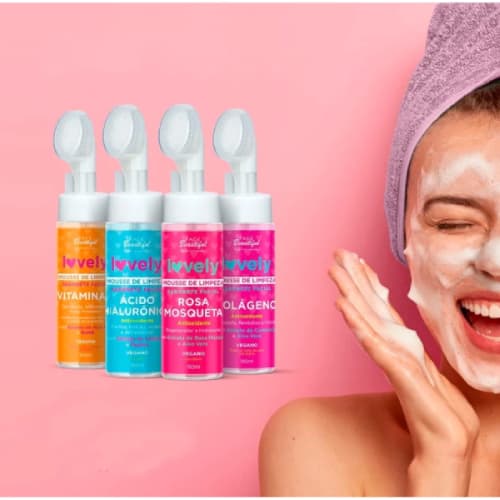 Mousse Sabonete Facial 150ml Face Beautiful de Limpeza Com Aplicador