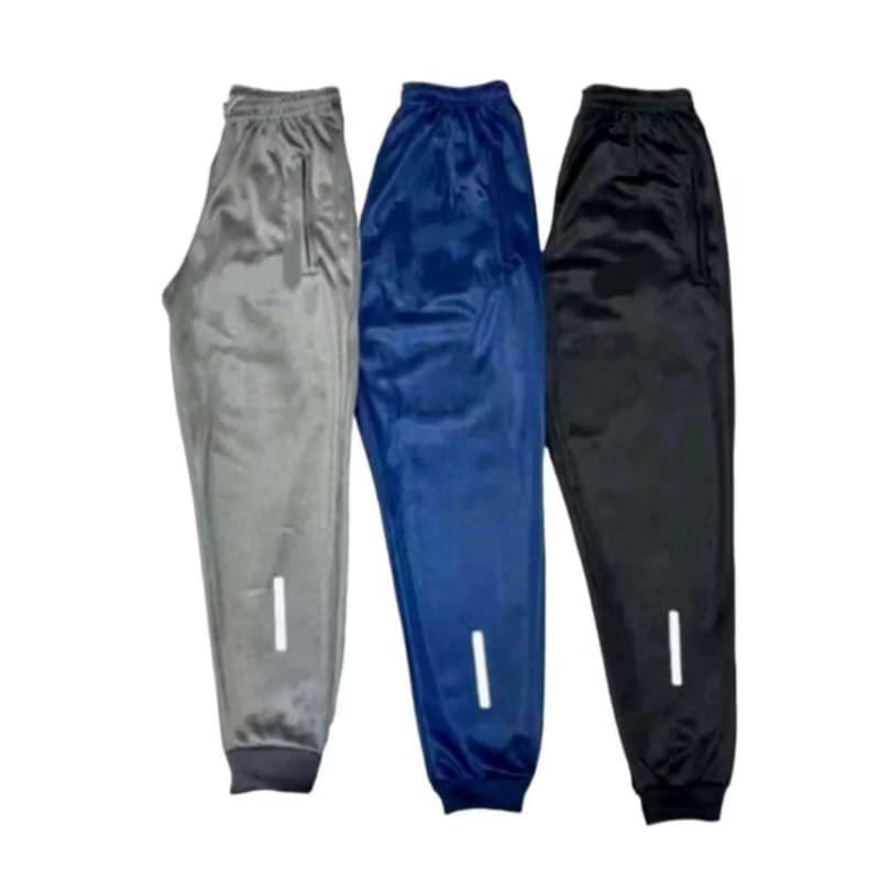 Kit 03 Calças Jogger Infantil Juvenil Masculina Do 4 ao 16 Calças Com Bolsos Ziper E Cordão