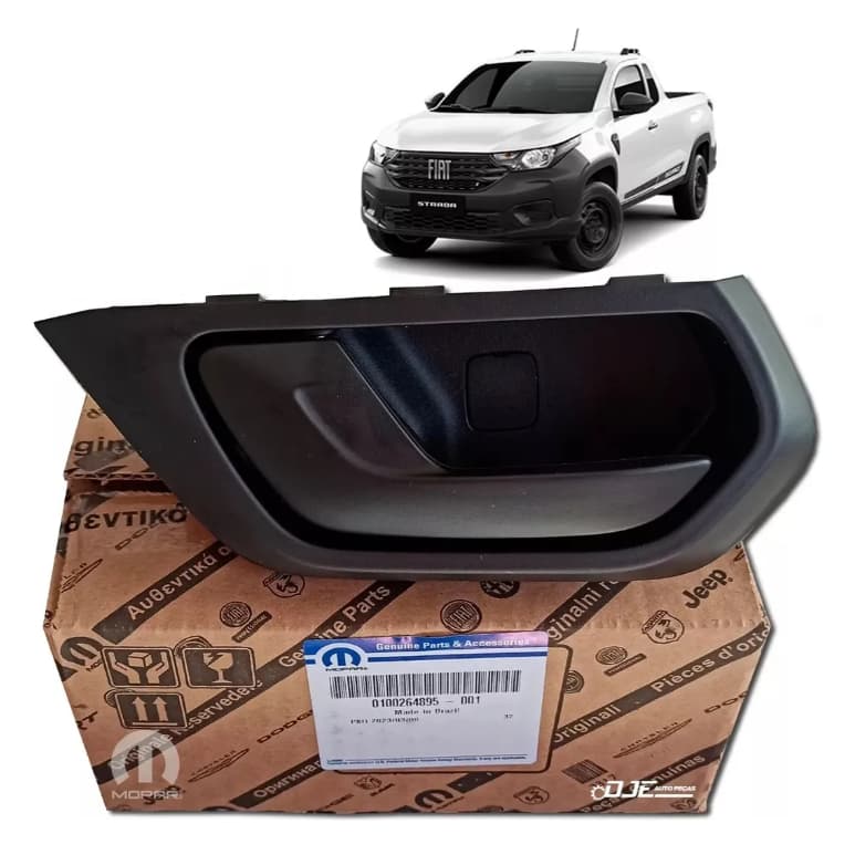 Maçaneta Interna Esquerda Fiat Nova Strada 2021 A 2023 Mopar Preto 100264895