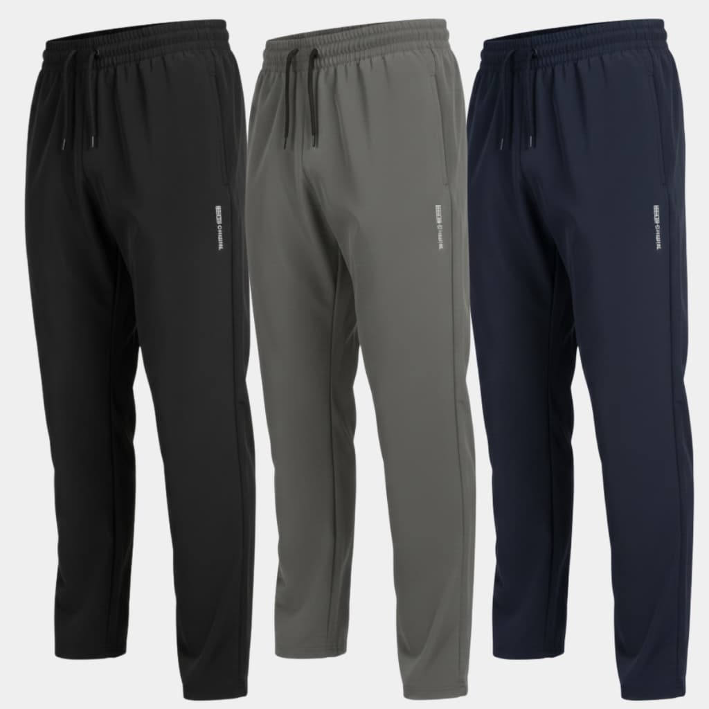Kit 3 Calça Esportiva Masculina com Elastano Esporte Corrida Academia Treino
