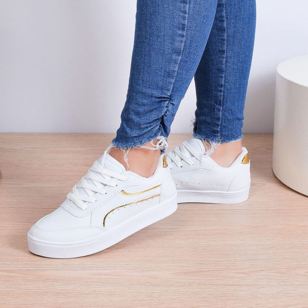 Tênis Casual Feminino Confortável Leve Macio Estiloso Fácil de Limpar para o Dia a Dia