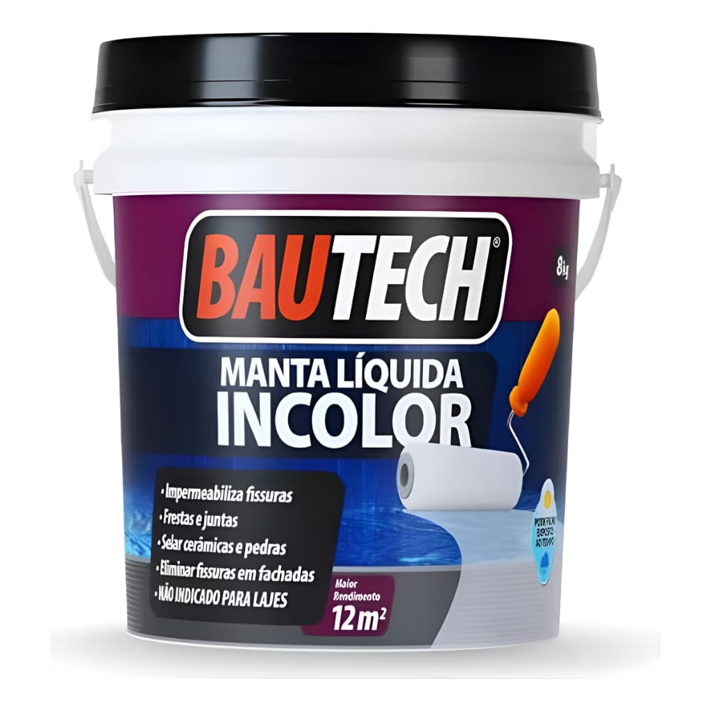 Manta Líquida Incolor Impermeabilizante Fachada 8kg Bautech