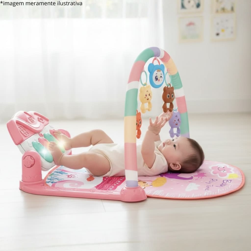 Tapete Infantil Bebê Musical Piano Interativo Atividades Brinquedo Educativo Estimulo Sensorial