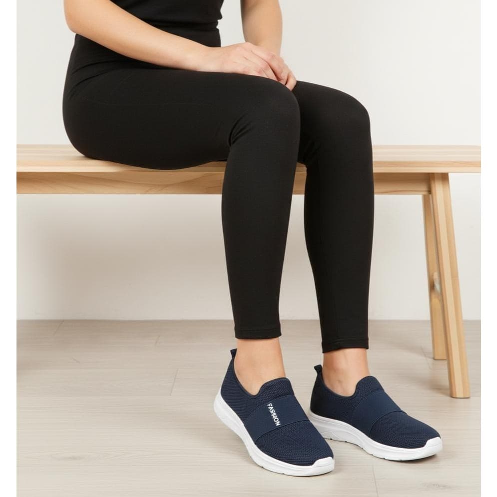 Tênis Fashion Meia Feminino Confortável Leve Versátil Preto