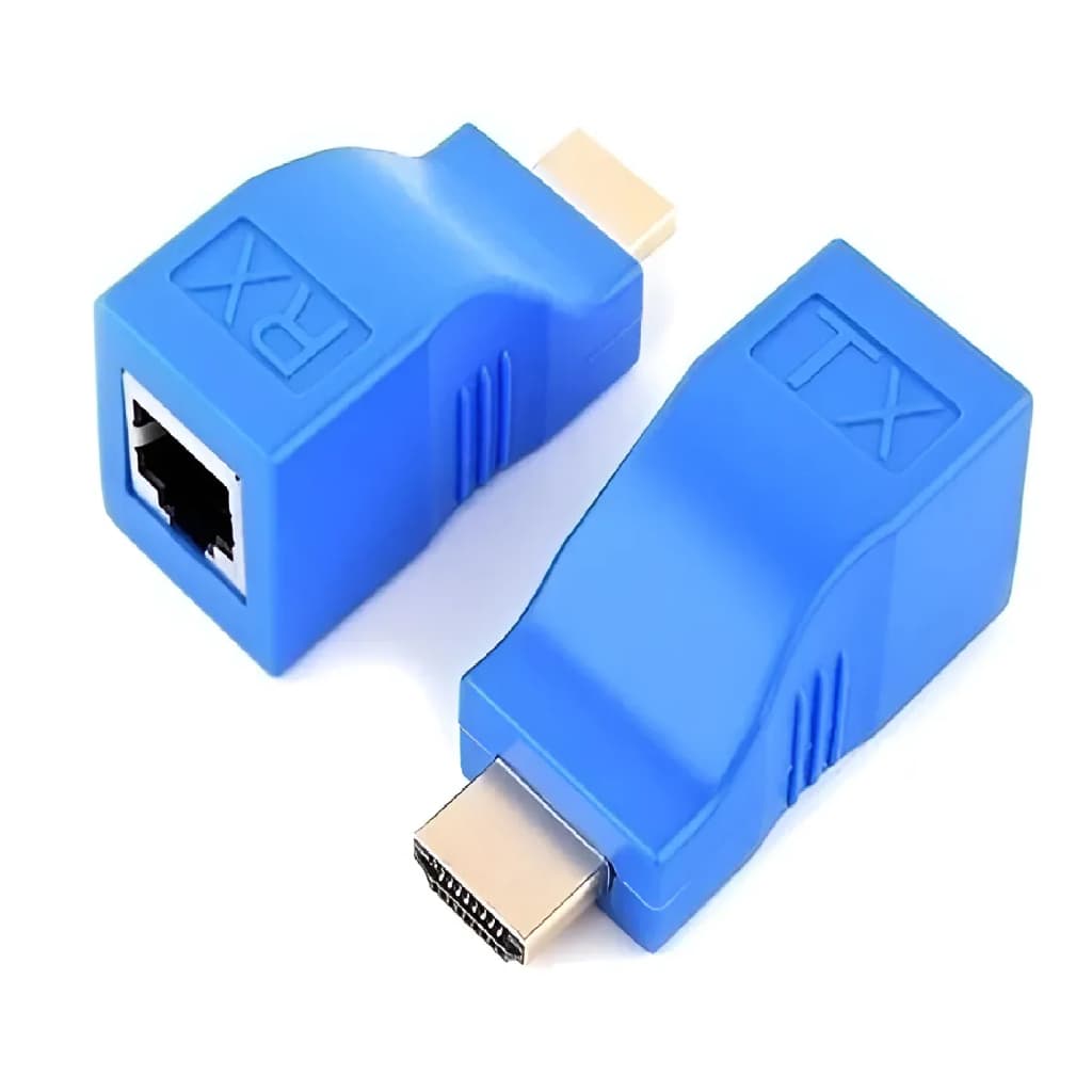 Extensor Conversor Hdmi 4k Rede Rj45 Transmissor E Receptor
