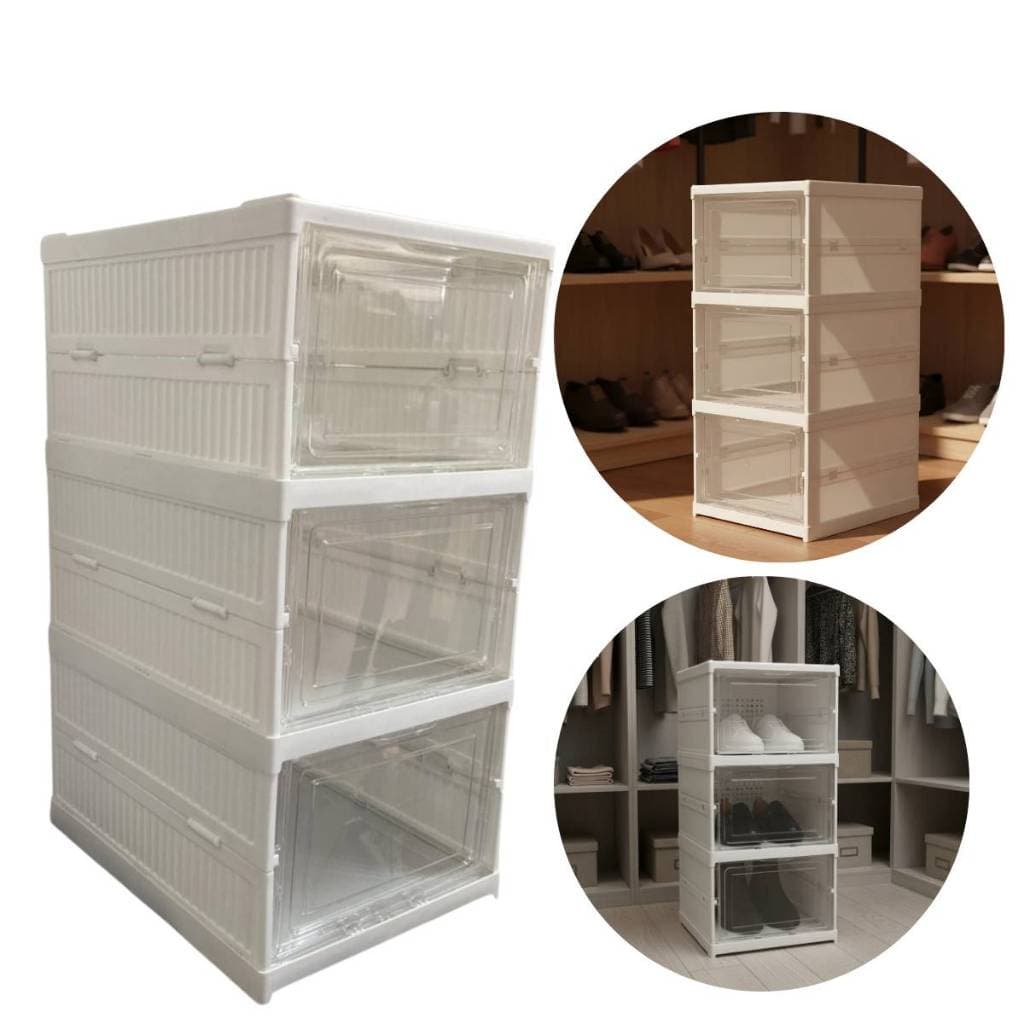 Armário Dobrável Branco Multiuso Portátil Organizador Roupa Sapato Compacto Prateleiras Montagem Rápida Espaço Pequeno