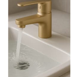 Torneira Baixa Monocomando Banheiro Misturador Dourado Fosco
