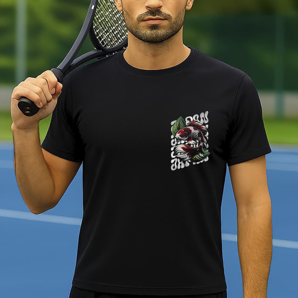 Camiseta Dry Fit Masculina Estampada Carpa na Folhagem Tamanho P GG Leve Respirável Academia Treino